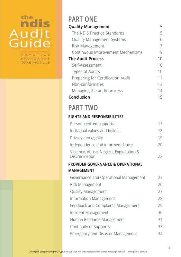 NDIS AUDIT GUIDE TOC1